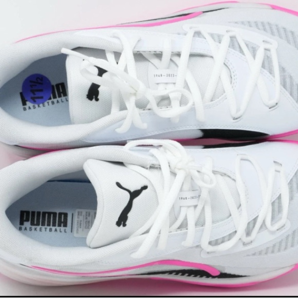 Puma All-Pro Nitro 30968901 Men's Athletic Basketball Shoes White/Pink Size 11.5 - Picture 9 of 12